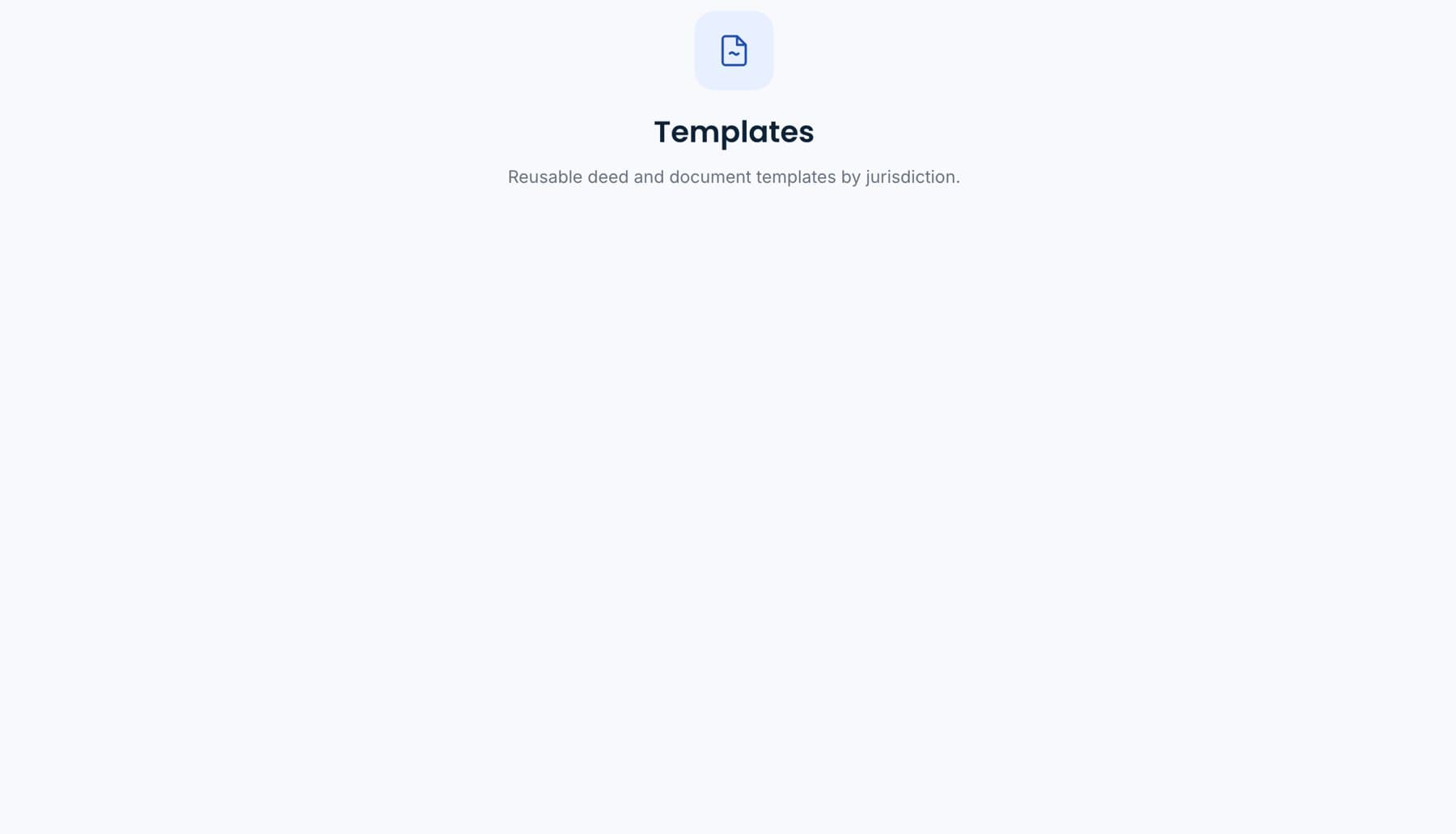 Deed templates by jurisdiction.
